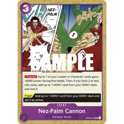 Carte One Piece Nez-Palm Cannon OP04-075 UC Kingdoms Of Intrigue Neuf EN LorenZone