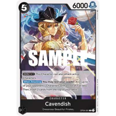 Carte One Piece Cavendish OP04-081 R Kingdoms Of Intrigue Neuf EN LorenZone