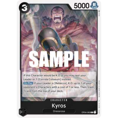 Carte One Piece Kyros V1 OP04-082 R Kingdoms Of Intrigue Neuf EN LorenZone
