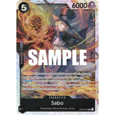 Carte One Piece Sabo V1 OP04-083 SR Kingdoms Of Intrigue Neuf EN LorenZone
