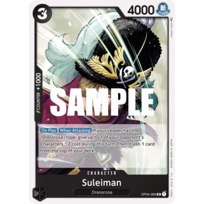 Carte One Piece Suleiman OP04-085 UC Kingdoms Of Intrigue Neuf EN LorenZone