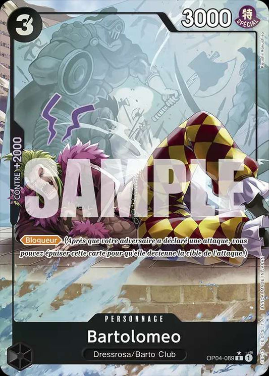 Carte One Piece Bartolomeo V3 OP04-089 R The Best Neuf FR LorenZone