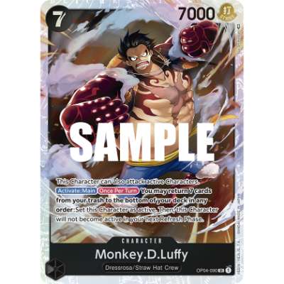 Carte One Piece Monkey.D.Luffy V2 OP04-090 SR Kingdoms Of Intrigue Neuf EN LorenZone