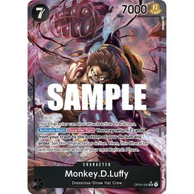Carte One Piece Monkey.D.Luffy V1 OP04-090 SR Kingdoms Of Intrigue Neuf EN LorenZone
