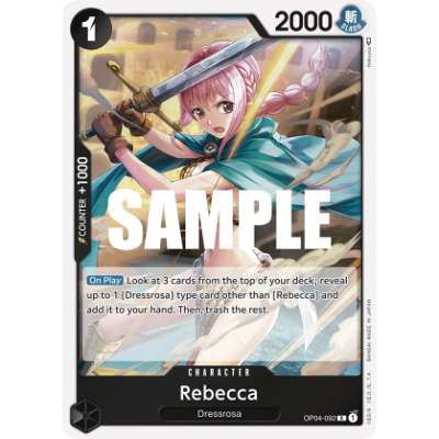 Carte One Piece Rebecca OP04-092 R Kingdoms Of Intrigue Neuf EN LorenZone