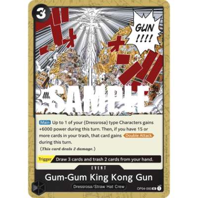 Carte One Piece Gum-Gum King Kong Gun OP04-093 UC Kingdoms Of Intrigue Neuf EN LorenZone