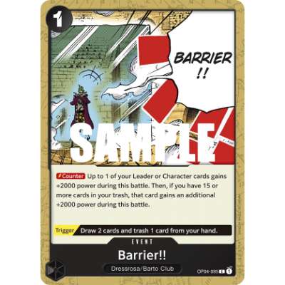 Carte One Piece Barrier!! OP04-095 C Kingdoms Of Intrigue Neuf EN LorenZone