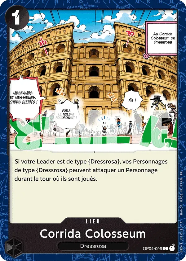 Carte One Piece Corrida Colosseum V1 - PRB02 - FR OP04-096 Commune The Best Vol.2 Neuf FR LorenZone