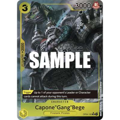Carte One Piece Capone Gang Bege V2 OP04-100 R Kingdoms Of Intrigue Neuf EN LorenZone