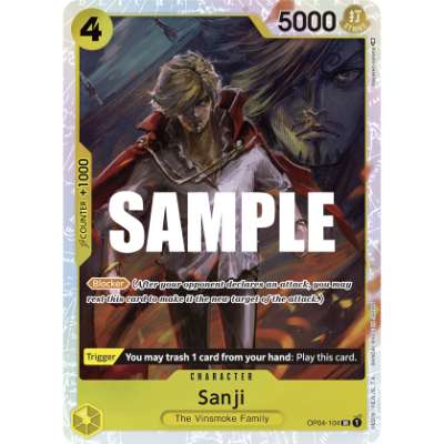 Carte One Piece Sanji V1 OP04-104 SR Kingdoms Of Intrigue Neuf EN LorenZone