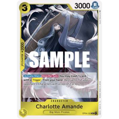 Carte One Piece Charlotte Amande OP04-105 R Kingdoms Of Intrigue Neuf EN LorenZone