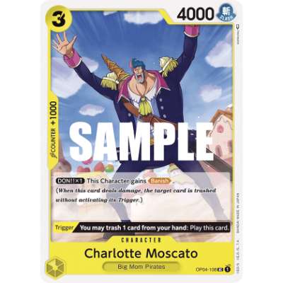 Carte One Piece Charlotte Moscato OP04-108 UC Kingdoms Of Intrigue Neuf EN LorenZone