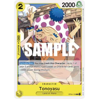 Carte One Piece Tonoyasu OP04-109 C Kingdoms Of Intrigue Neuf EN LorenZone