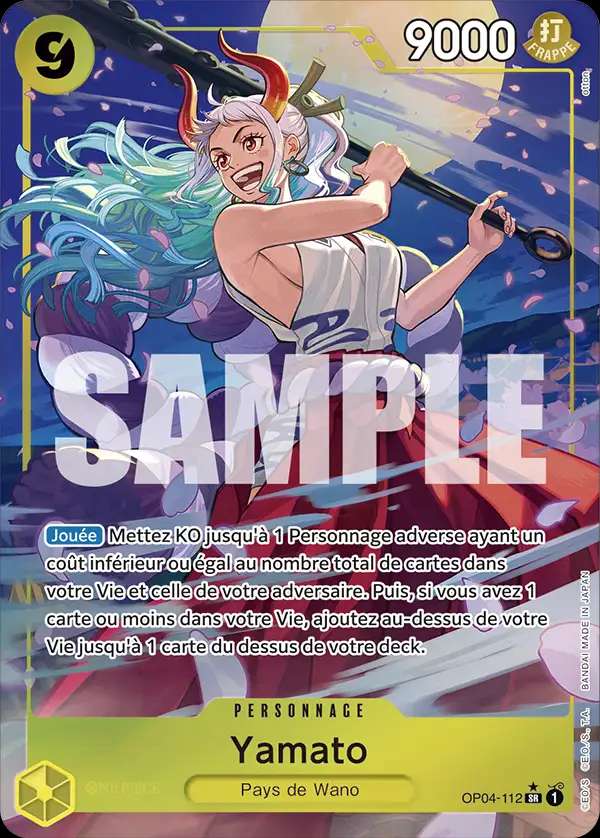 Carte One Piece Yamato V2 OP04-112 SR The Best Neuf FR LorenZone