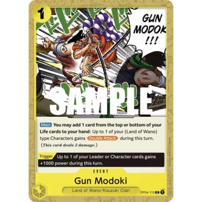 Carte One Piece Gun Modoki OP04-115 C Kingdoms Of Intrigue Neuf EN LorenZone