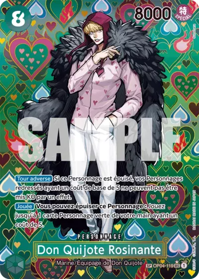 Carte One Piece Donquixote Rosinante SC OP09 OP04-119 SEC Les Nouveaux Empereurs Neuf FR LorenZone