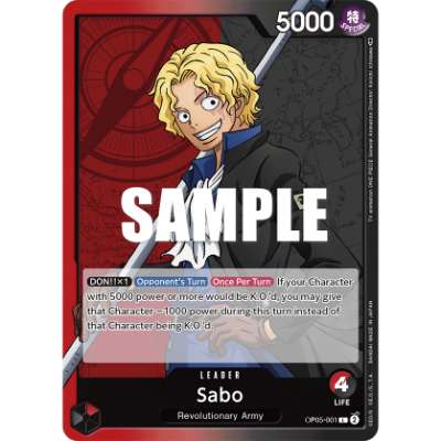 Carte One Piece Sabo V1 OP05-001 L Awakening Of The New Era Neuf EN LorenZone