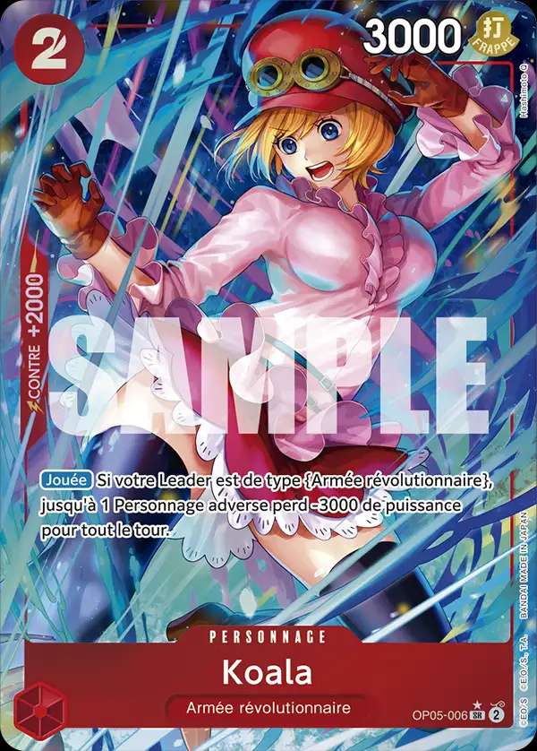 Carte One Piece Koala V2 OP05-006 SR The Best Neuf FR LorenZone