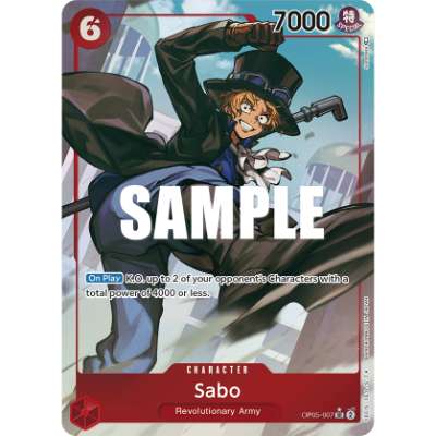 Carte One Piece Sabo V2 OP05-007 SR Awakening Of The New Era Neuf EN LorenZone