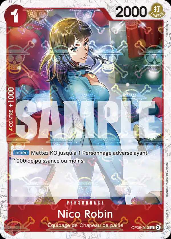 Carte One Piece Nico Robin V2 OP05-010 UC The Best Neuf FR LorenZone