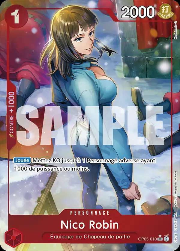 Carte One Piece Nico Robin V3 OP05-010 UC The Best Neuf FR LorenZone