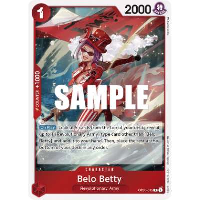 Carte One Piece Belo Betty V1 OP05-015 R Awakening Of The New Era Neuf EN LorenZone