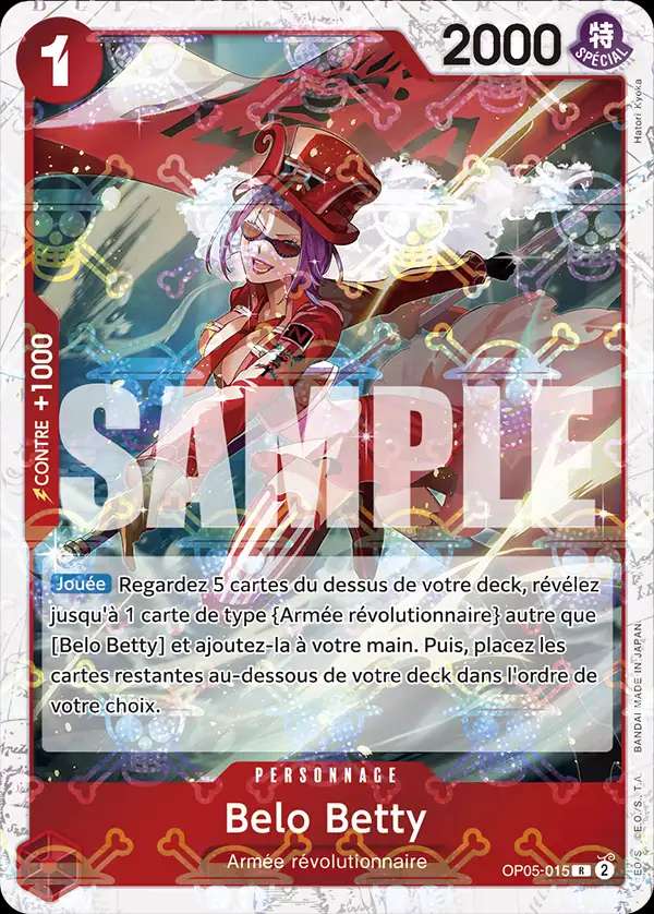 Carte One Piece Belo Betty V2 OP05-015 R The Best Neuf FR LorenZone