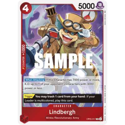 Carte One Piece Lindbergh OP05-017 R Awakening Of The New Era Neuf EN LorenZone