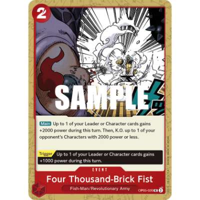 Carte One Piece Four Thousand-Brick Fist OP05-020 UC Awakening Of The New Era Neuf EN LorenZone