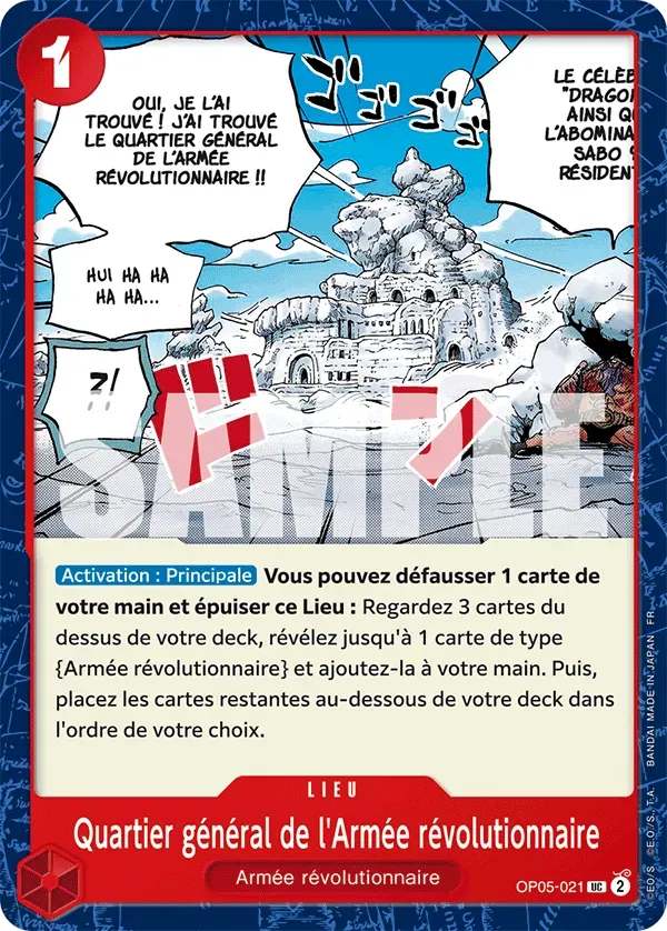 Carte One Piece Quartier général de l'Armée révolutionnaire V1 - PRB02 - FR OP05-021 Peu Commune The Best Vol.2 Neuf FR LorenZone