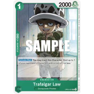 Carte One Piece Trafalgar Law OP05-027 UC Awakening Of The New Era Neuf EN LorenZone