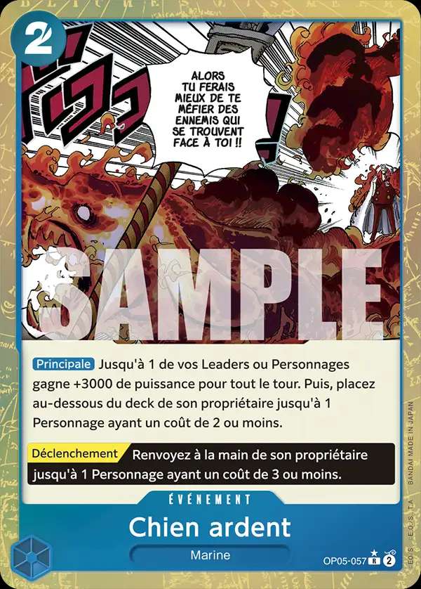 Carte One Piece Chien ardent V3 OP05-057 R The Best Neuf FR LorenZone