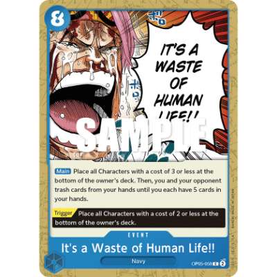 Carte One Piece It's a Waste of Human Life!! OP05-058 C Awakening Of The New Era Neuf EN LorenZone