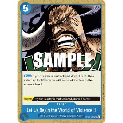 Carte One Piece Let Us Begin the World of Violence!!! OP05-059 UC Awakening Of The New Era Neuf EN LorenZone