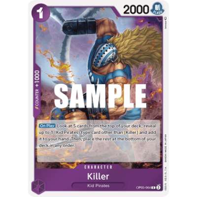 Carte One Piece Killer OP05-064 R Awakening Of The New Era Neuf EN LorenZone