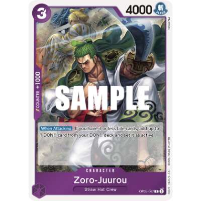 Carte One Piece Zoro-Juurou V1 OP05-067 R Awakening Of The New Era Neuf EN LorenZone