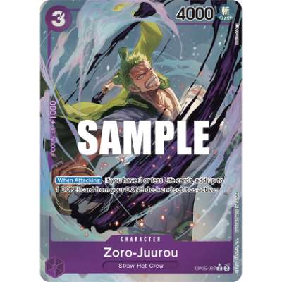 Carte One Piece Zoro-Juurou V2 OP05-067 R Awakening Of The New Era Neuf EN LorenZone