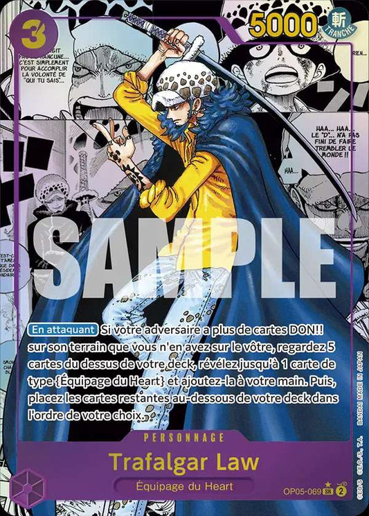 Carte One Piece Trafalgar Law OP05-069 SR The Best Neuf FR LorenZone