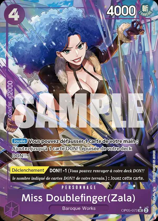 Carte One Piece Miss Doublefinger (Zala) V3 OP05-073 UC The Best Neuf FR LorenZone