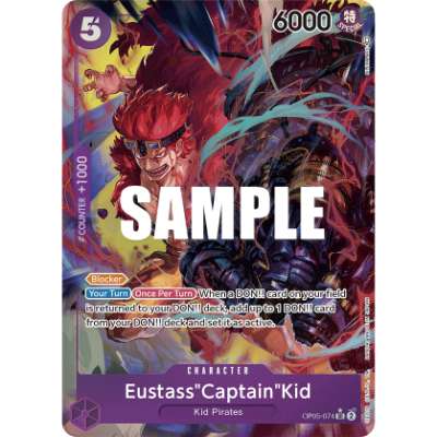 Carte One Piece Eustass Captain Kid V1 OP05-074 SR Awakening Of The New Era Neuf EN LorenZone