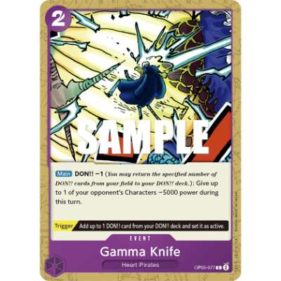 Carte One Piece Gamma Knife OP05-077 C Awakening Of The New Era Neuf EN LorenZone