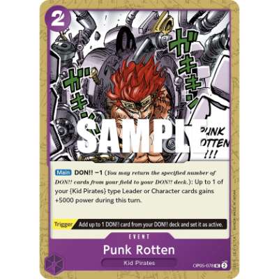 Carte One Piece Punk Rotten OP05-078 UC Awakening Of The New Era Neuf EN LorenZone