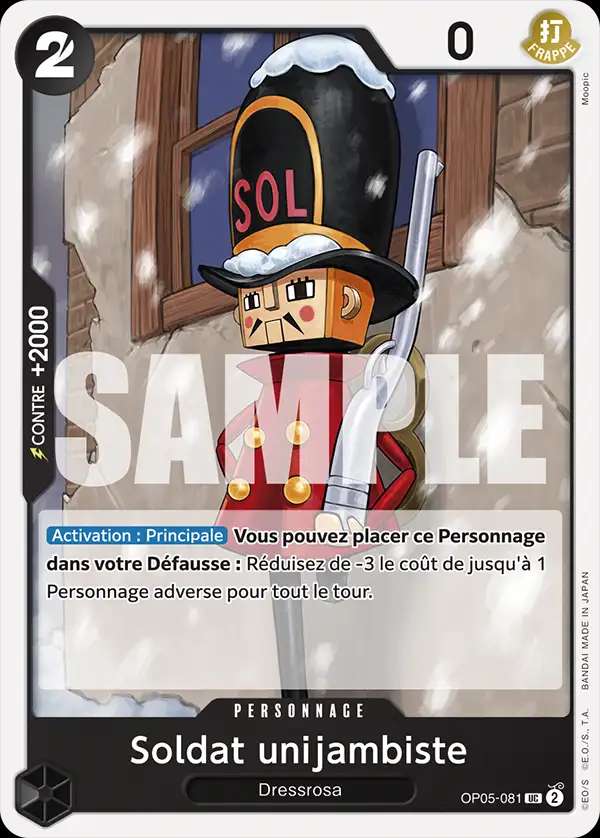 Carte One Piece Soldat unijambiste V1 OP05-081 UC The Best Neuf FR LorenZone