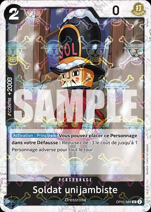 Carte One Piece Soldat unijambiste V2 OP05-081 UC The Best Neuf FR LorenZone