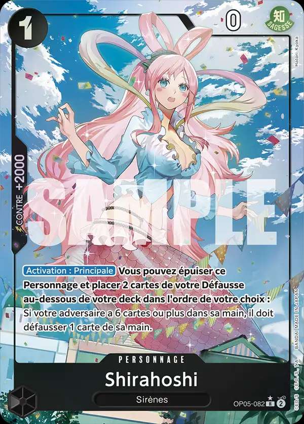 Carte One Piece Shirahoshi V3 OP05-082 R The Best Neuf FR LorenZone