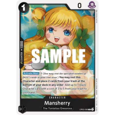 Carte One Piece Mansherry V1 OP05-088 R Awakening Of The New Era Neuf EN LorenZone