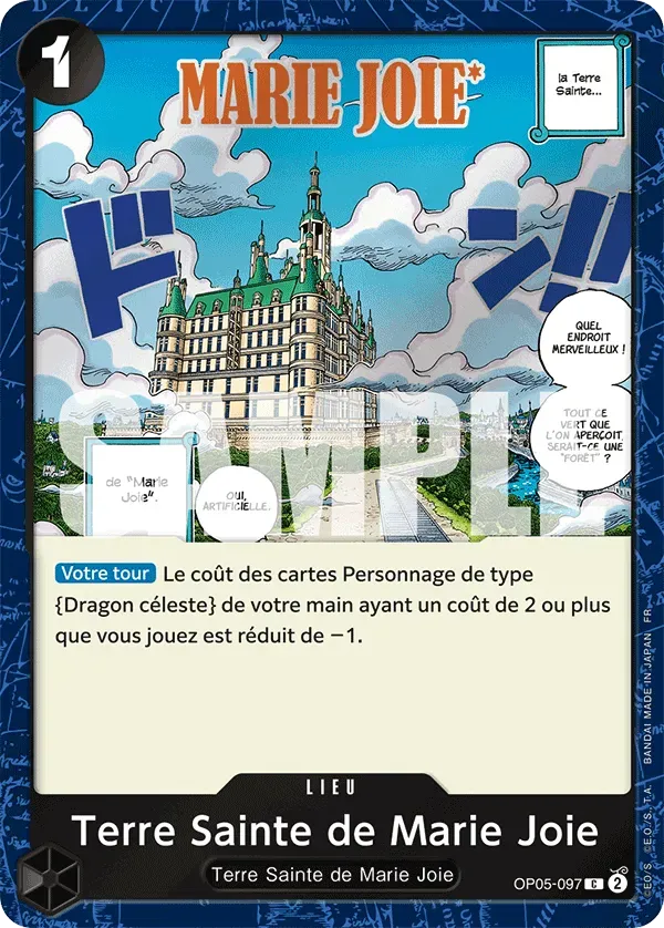 Carte One Piece Terre Sainte de Marie Joie V2 - PRB02 - FR OP05-097 Commune Foil The Best Vol.2 Neuf FR LorenZone