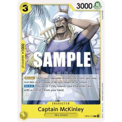 Carte One Piece Captain McKinley OP05-112 C Awakening Of The New Era Neuf EN LorenZone