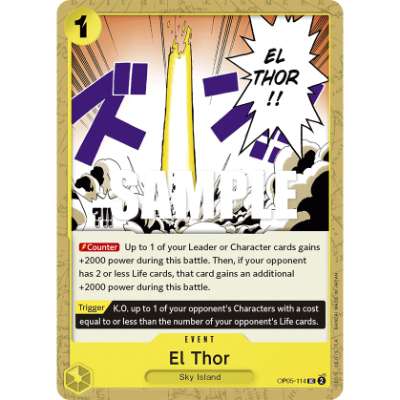 Carte One Piece El Thor OP05-114 UC Awakening Of The New Era Neuf EN LorenZone