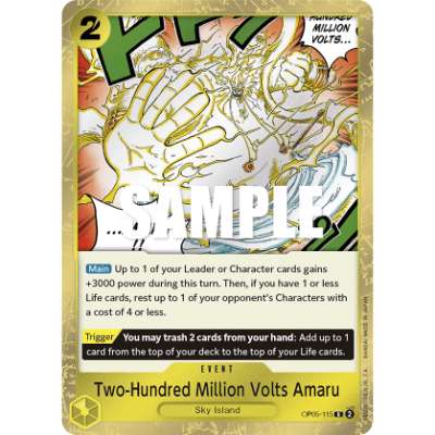 Carte One Piece Two-Hundred Million Volts Amaru OP05-115 R Awakening Of The New Era Neuf EN LorenZone